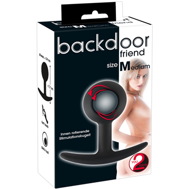 You2Toys Backdoor Friend Medium, черная - подробные фото в секс шопе Condom-Shop