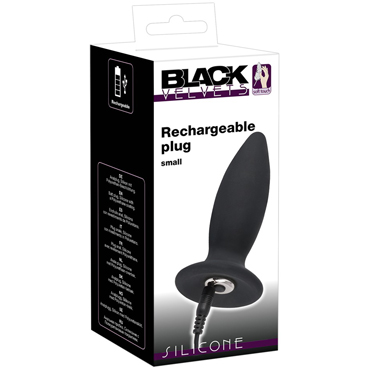 Orion Black Velvets Rechargeable Plug Small, черная - подробные фото в секс шопе Condom-Shop