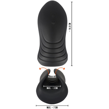 Orion Rebel Ultra Soft, черный - Мастурбатор, 10 режимов вибрации - купить в секс шопе