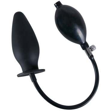 You2Toys True Black Inflatable Anal Plug, черная, Анальная груша