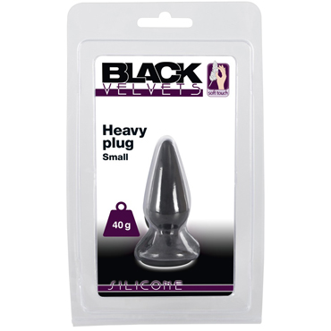 Orion Black Velvets Heavy Plug Small, черная - Анальная пробка небольшого размера - купить в секс шопе