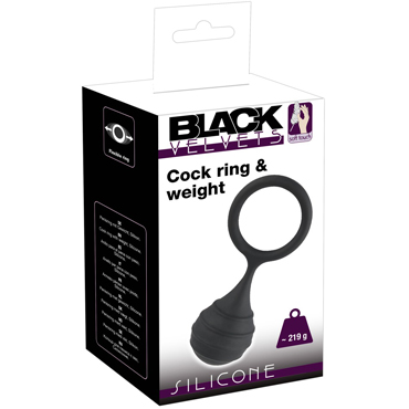 Новинка раздела Секс игрушки - Orion Black Velvets Cock Ring & Weight, черное
