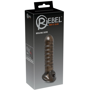 Orion Rebel Dick & Ball Sleeve, черная - подробные фото в секс шопе Condom-Shop