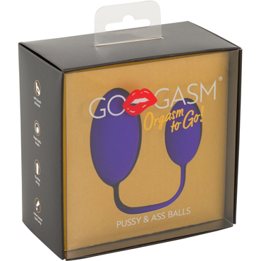 Orion GoGasm Pussy & Ass Balls, фиолетовые - подробные фото в секс шопе Condom-Shop