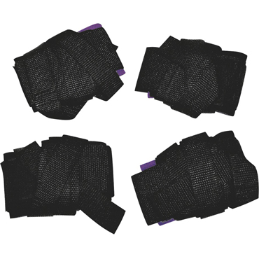 Bad Kitty Hand and Ankle Cuffs, черно-фиолетовый - Набор для связывания - купить в секс шопе