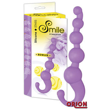 Smile Bowler фиолетовый, Анальный стимулятор в виде бусинок