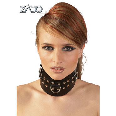 Zado Leather Bondage Collar, Ошейник с металлической отделкой