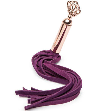 Fifty Shades Freed Suede Mini Flogger, фиолетово-золотая - Мини плеть из замши - купить в секс шопе