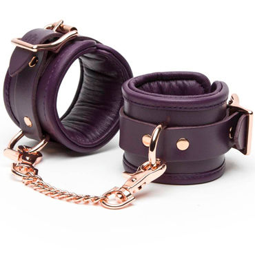 Fifty Shades Freed Leather Wrist Cuffs, фиолетовые, Наручники из натуральной кожи