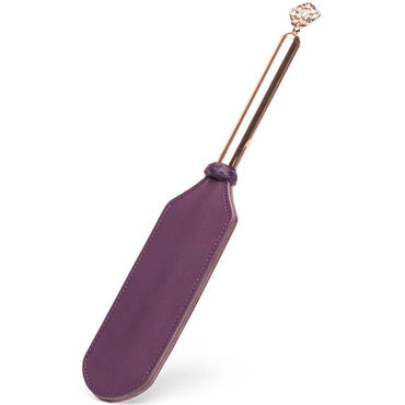 Fifty Shades Freed Leather and Suede Paddle, фиолетовая - Шлепалка двусторонняя - купить в секс шопе