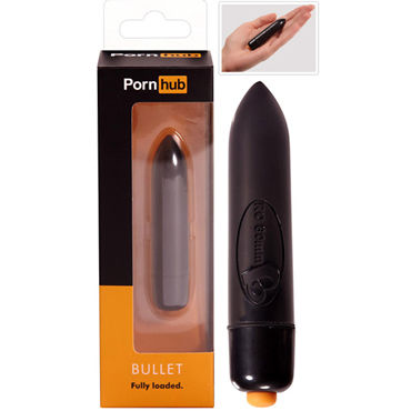 Pornhub Bullet Vibrator, черная, Вибропуля с узким кончиком