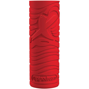 PDX Elite EZ Grip Stroker, красный, Мастурбатор цилиндрической формы и другие товары Pipedream с фото