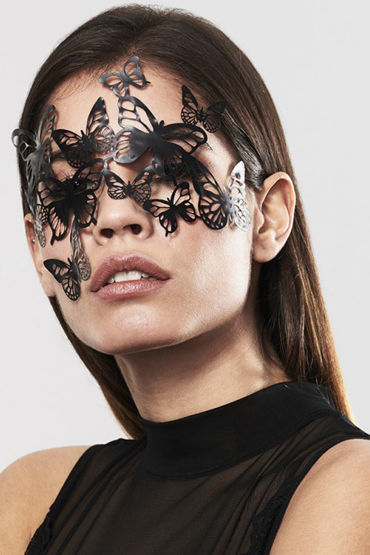 Bijoux Indiscrets Sybille Mask, черная, Маска маскарадная