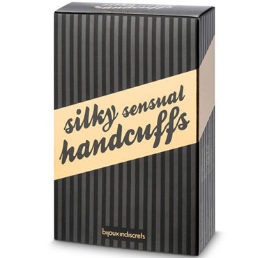 Bijoux Indiscrets Silky Sensual Handcuffs, черные - Ленты для связывания рук - купить в секс шопе