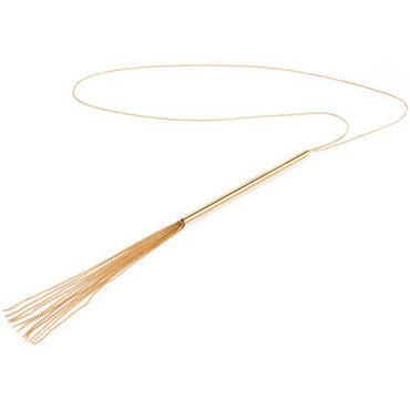 Bijoux Indiscrets Magnifique Metallic chain Whip / Necklace, золотое, Плеть-ожерелье