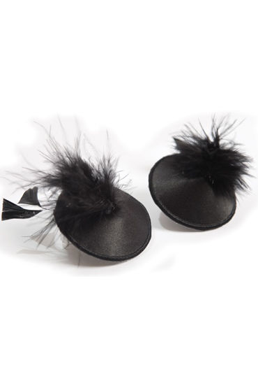 Bijoux Indiscrets Burlesque Pasties Feather, черные, Пэстисы украшенные перьями