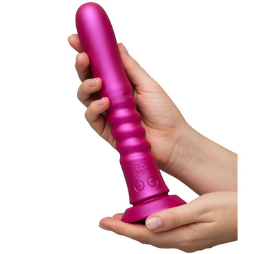 Вибратор-пульсатор Romp Jiggle, фуксия - С присоской в основании, перезаряжаемый - купить в секс шопе