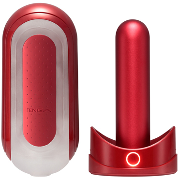 Tenga Flip Zero Red & Warmer Set, красный - фото, отзывы