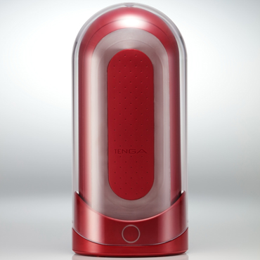 Tenga Flip Zero Red & Warmer Set, красный - Комплект из мастурбатора и подставки с подогревом - купить в секс шопе