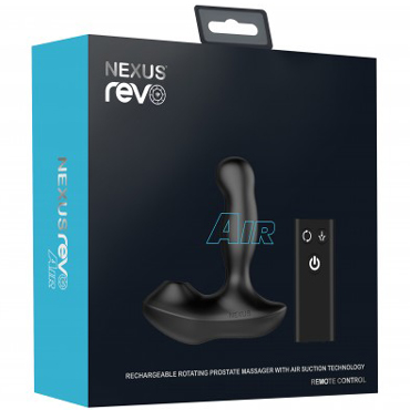 Nexus Revo Air, черный - Массажер простаты с ротацией и воздушной стимуляцией - купить в секс шопе