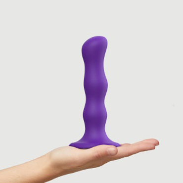 Фаллоимитатор Strap-On-Me Dildo Geisha Ball, фиолетовый, M, 16,5 см