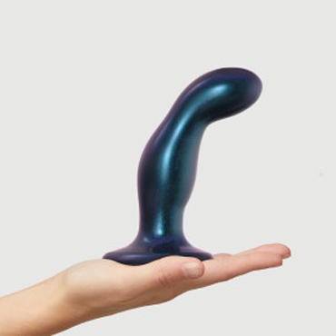 Фаллоимитатор Strap-On-Me Dildo Plug Snaky, синий металлик, M, 16,5 см     