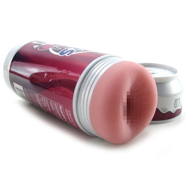 FleshLight Jacks Gape Soda - Попка-мастурбатор в банке виноградной соды - купить в секс шопе