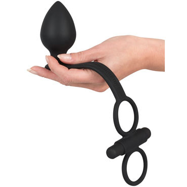Orion Black Velvets Vibrating Rings & Plug, черная — фото 3