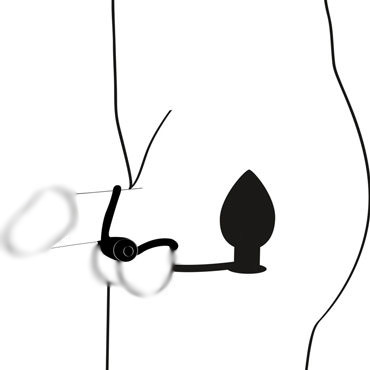 Orion Black Velvets Vibrating Rings & Plug, черная — фото 5