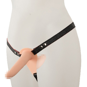 You2Toys Vibrating Double Strap-On, телесный — фото 2