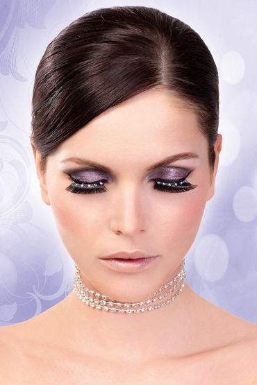 Baci Lashes, черный, Накладные ресницы со стразами