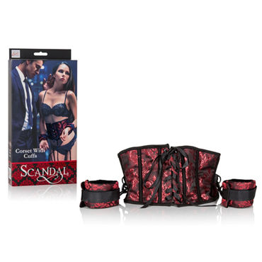 California Exotic Scandal Corset with Cuffs