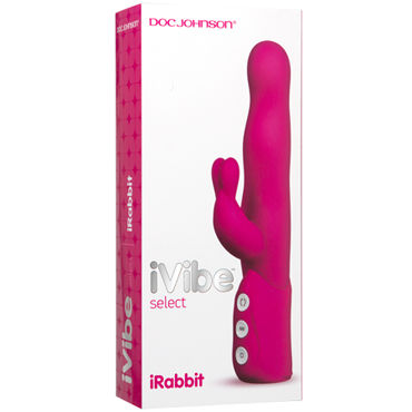 Doc Johnson iVibe Select iRabbit, розовый - Вибратор с клиторальным отростком - купить в секс шопе