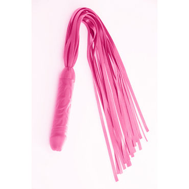 Sitabella BDSM Многохвостая плеть Мини Ракета, розовая, С рукояткой-фаллосом
