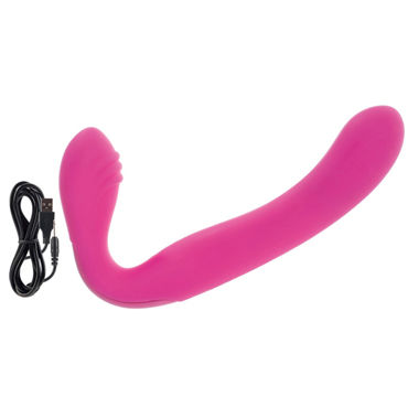 California Exotic Rechargeable Silicone Love Rider Strapless Strap-On, розовый - фото, отзывы