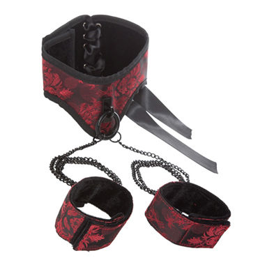 California Exotic Scandal Posture Collar with Cuffs - фото, отзывы