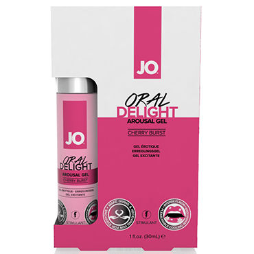JO Oral Delight Cherry Burst, 30мл, Вишневый лубрикант для оральных ласк