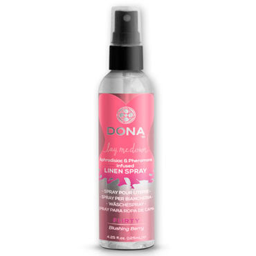 Dona Linen Spray Flirty Aroma Blushing Berry, 125 мл, Освежающий спрей для одежды  с ароматом "Флирт"