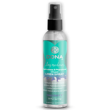 Dona Linen Spray Naughty Aroma Sinful Spring, 125 мл, Освежающий спрей для одежды с ароматом "Шалость"