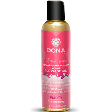 Dona Scented Massage Oil Flirty Aroma Blushing Berry, 110 мл, Массажное масло с ароматом "Флирт"