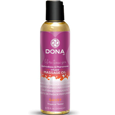 Dona Scented Massage Oil Sassy Aroma Tropical Tease, 110 мл, Массажное масло с ароматом "Страсть"