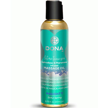 Dona Scented Massage Oil Naughty Aroma Sinful Spring, 110 мл, Массажное масло с ароматом "Шалость"