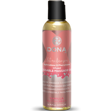 Dona Kissable Massage Oil Vanilla Buttercream, 110 мл, Ароматическое массажное масло ваниль