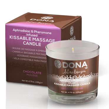Dona Kissable Massage Candle Chocolate Mousse, 135 г, Массажная свеча с ароматом шоколада