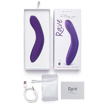 We-Vibe Rave, фиолетовый - Перезаряжаемый стимулятор точки G эргономичной формы - купить в секс шопе