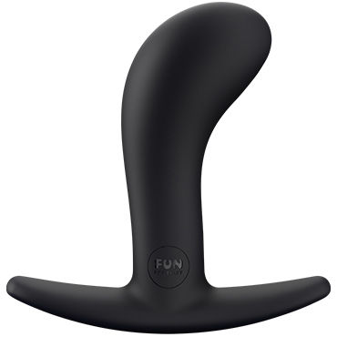 Fun Factory Bootie M, черная - Анальная втулка среднего размера, с ограничителем - купить в секс шопе