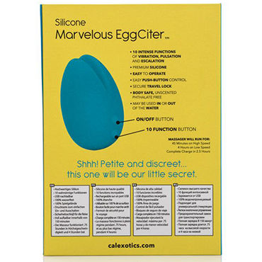 California Exotic Marvelous Eggciter, Перезаряжаемый стимулятор эрогенных зон в виде яичка и другие товары California Exotic с фото