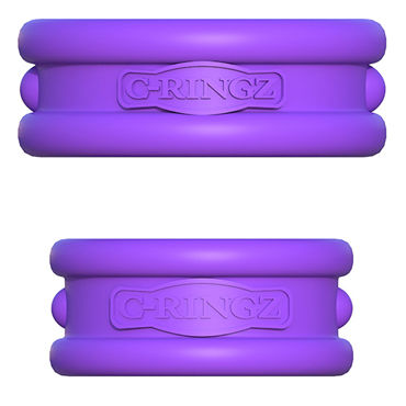 Pipedream Max Width Silicone Rings, фиолетовый - Набор эрекцонных колец - купить в секс шопе