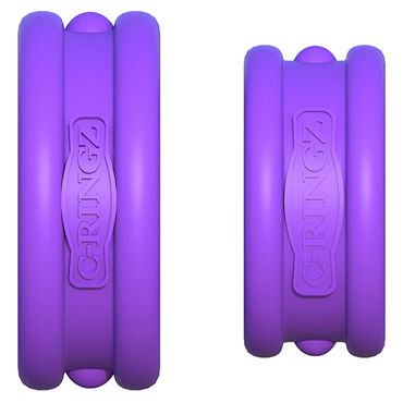 Pipedream Max Width Silicone Rings, фиолетовый, Набор эрекцонных колец и другие товары Pipedream с фото