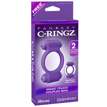 Pipedream Fantasy C-Ringz Magic Touch Couples Ring, Эрекционное кольцо с двумя виброэлементами